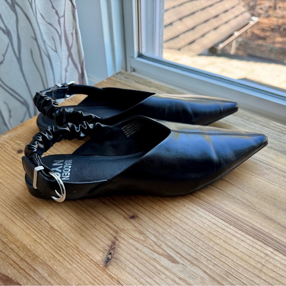 MADDEN NYC Black Sling Back Shoes 7.5